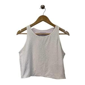 Zyia Active White Textured Crop Tank Top - XXXL